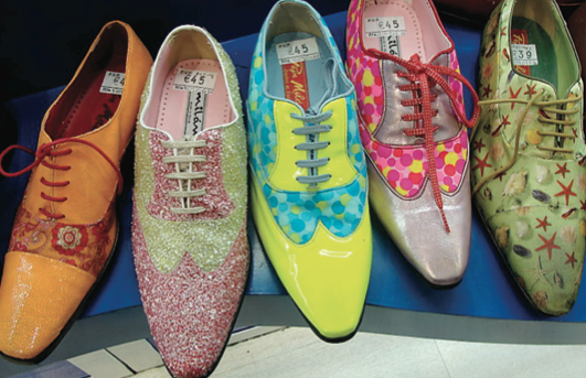  Photo courtesy of Richard Owen   Colorful shoes are the best way to put some pep in your step.