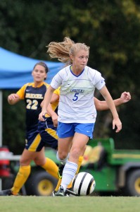 Margaret Bruemmer patrols the pitch for the Panthers. Photo courtesy of Georgia State Athletics.