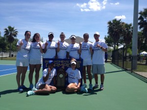 Photo Courtesy: Georgia State Athletics. The women's tennis team brings back the first Sun Belt title to the program since 2009.