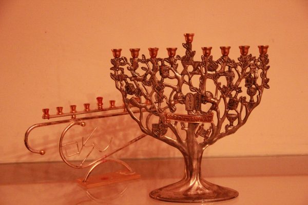 A menorah is a nine-branched candelabrum used during the holiday of Hanukkah. The ninth holder, called the shamash, is the candle that lights all other candles.PHOTO BY NADIA DELJOU | THE SIGNAL