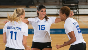 The Georgia State Panthers host the Kennesaw State Owls in volleyball Tuesday at the GSU Sports Arena, September 8, 2015, in Atlanta. Photo Submitted by Georgia State Athletics 