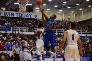 Guard Kevin Ware goes up for a layup during the season opening win against Middle Georgia State. Photos Submitted by Mike Holmes | Georgia State Athletics 