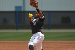 Taylor Thorpe winds up for a pitch at the Georgia State Head Complex.  Photo Submitted | Georgia State Athletics 