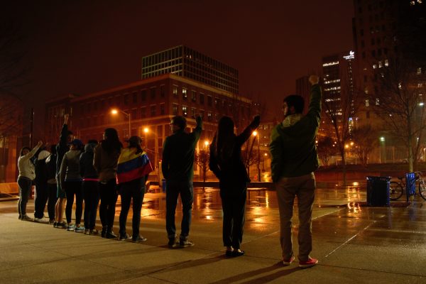 Protesters stand against Board of Regents' policy on undocumented students. Photo by Sean Keenan | The Signal