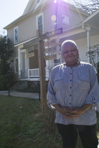 Clemmie Jenkins, 65, stands in front of the Emmau House, a community center located in the Atlanta neighborhood of Peoplestown, where she volunteers her time whenever she can. Photo by Jade Johnson | The Signal 