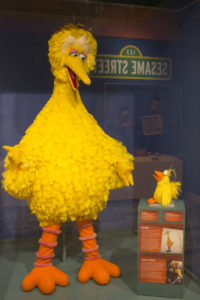 A full sized Big Bird from Sesame Street on display at the Center for Puppetry Arts.  Photos by Lahar Samantarai | The Signal 