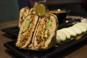 An Asian Chicken Crunch panini offered as an entree at Fresh to Order. Photo by Jade Johnson | The Signal 