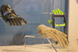 3D printed custom prosthetic limbs displayed at the Museum of Design Atlanta.    Photos by Lahar Samantarai | The Signal 