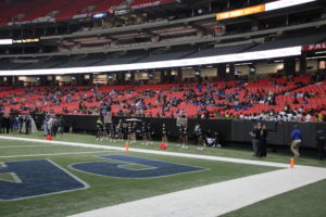 Georgia State football saw a low fan attendance in Nov. 3 match-up against Arkansas State. Photo by Woody Bass | The Signal 